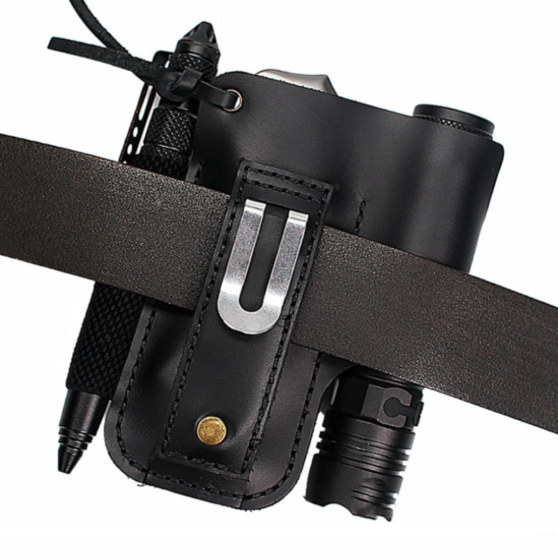 EDC 가죽 손전등 도구 홀스터 다기능 야외 전술 벨트 - Edc Carry Fanny Pack 리뷰 및 가격